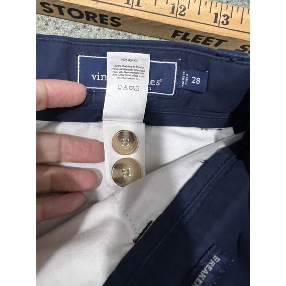 Vineyard Vines Men's Shorts 28 Navy Blue USA Flag Whale Logo Style Cotton - Picture 4 of 13